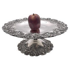 Black, Starr & Frost Tazza/ cake stand de plata de ley de estilo Art Nouveau