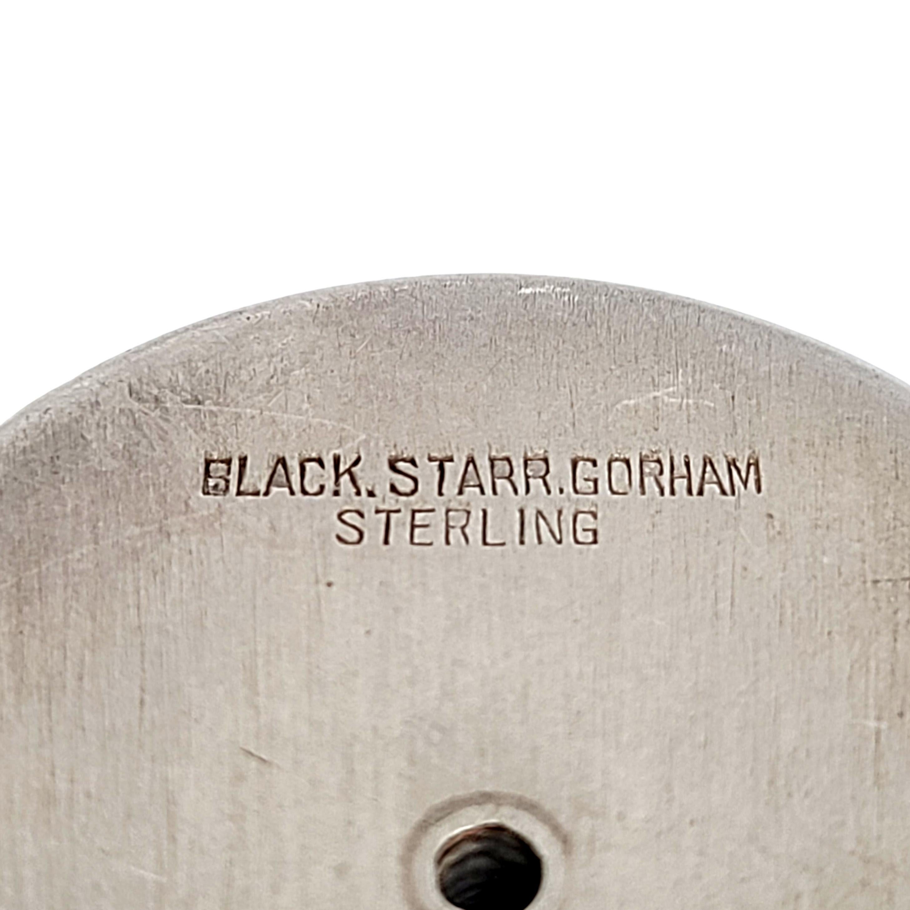Black Starr Gorham Sterling Silver Tape Measure Holder with Monogram For Sale 1