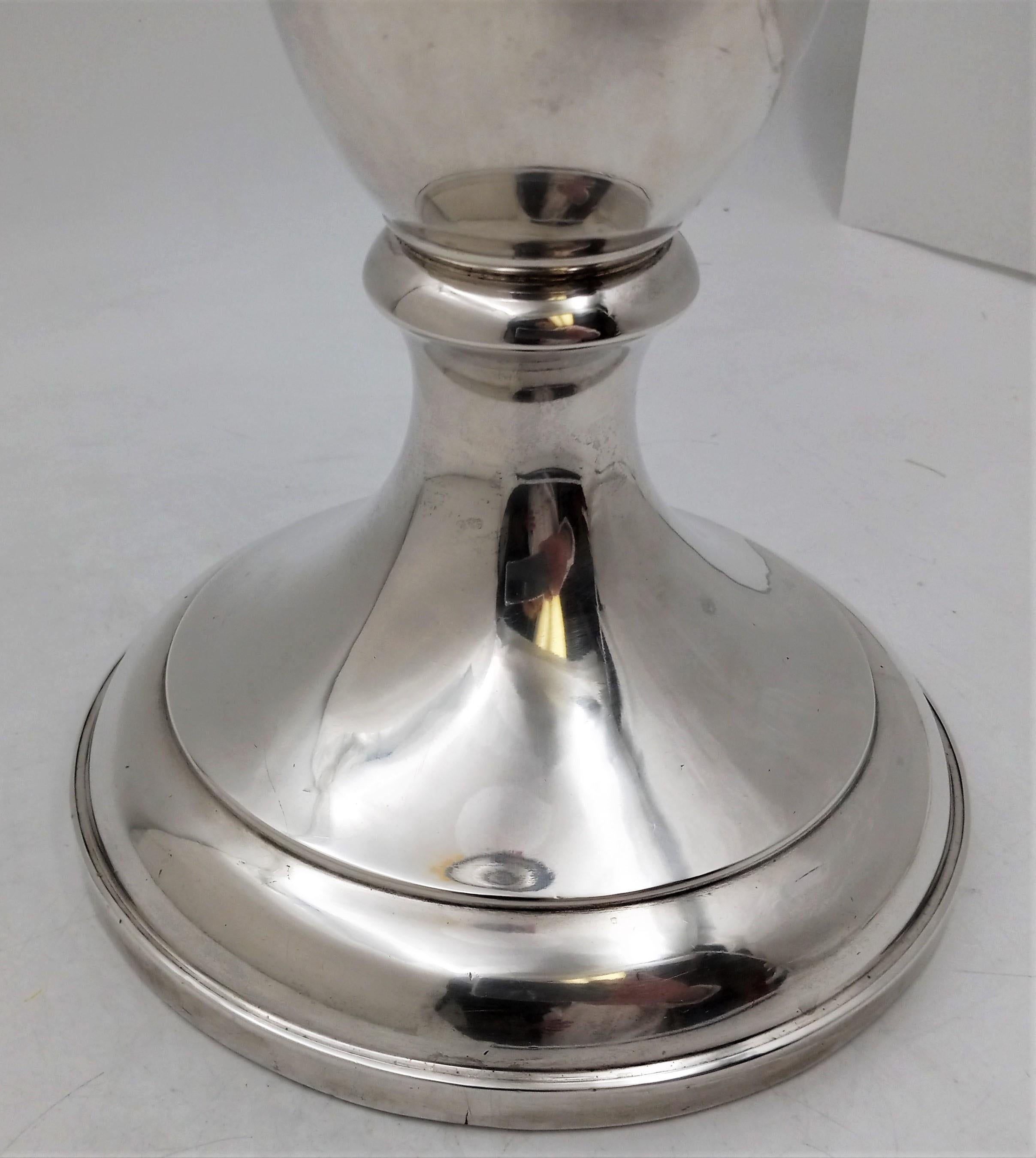 American Black, Starr & Gorham Sterling Silver Trumpet Palace Size Vase in Art Deco Style For Sale