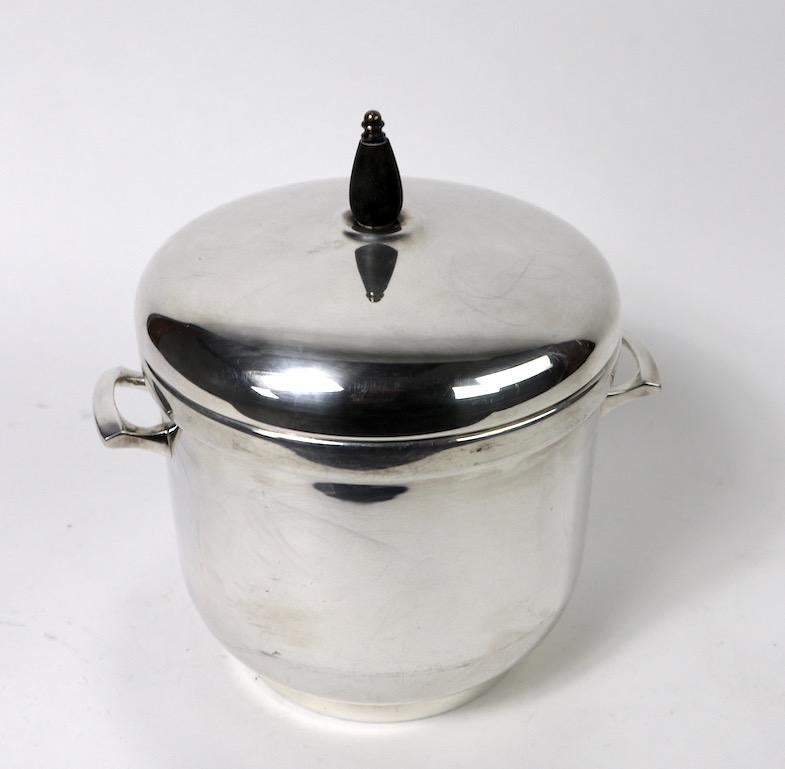Art Deco Black Starr Silver Plate Ice Bucket For Sale