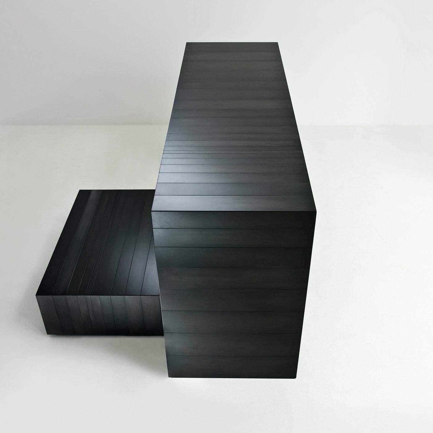 Italian Black Stars ST 21 Console Table by Bartoli Design For Sale