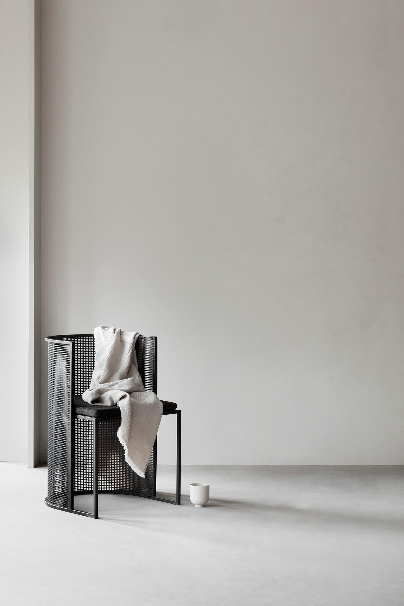 Danish Black Steel Bahaus Dining Chair by Kristina Dam Studio