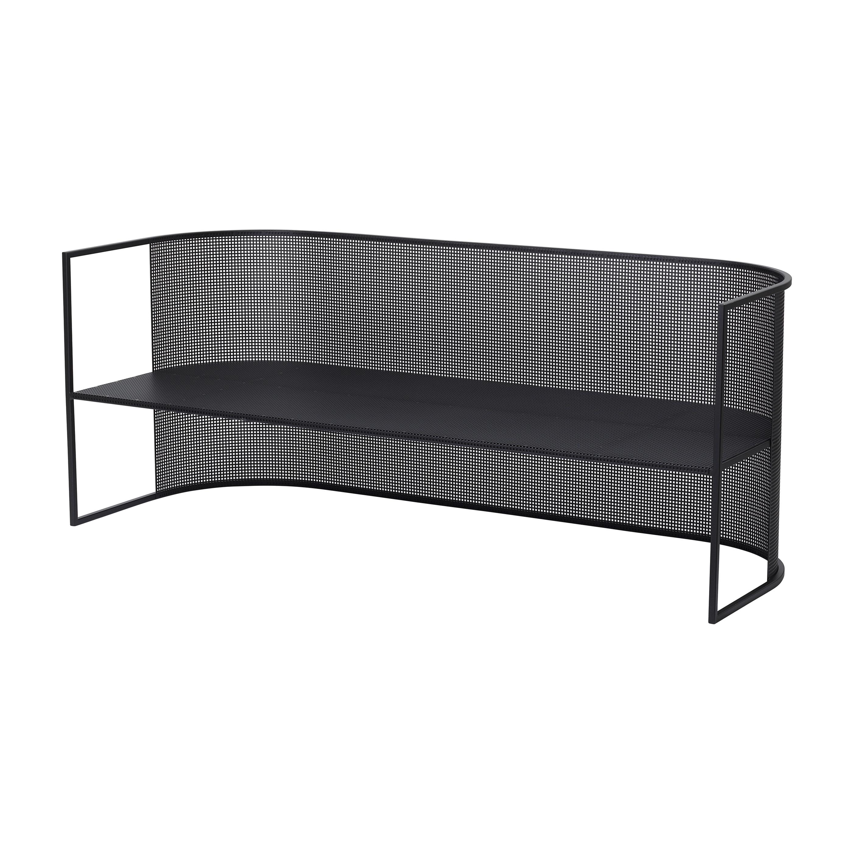 Black steel Bahaus lounge bench by Kristina Dam Studio
Materials: Black outdoor powder-coated steel
Dimensions: 170 x 67 x 64 cm

*Safe to use outdoor.

Kristina Dam graduated from The Royal Danish School of Fine Arts, Architecture and Design