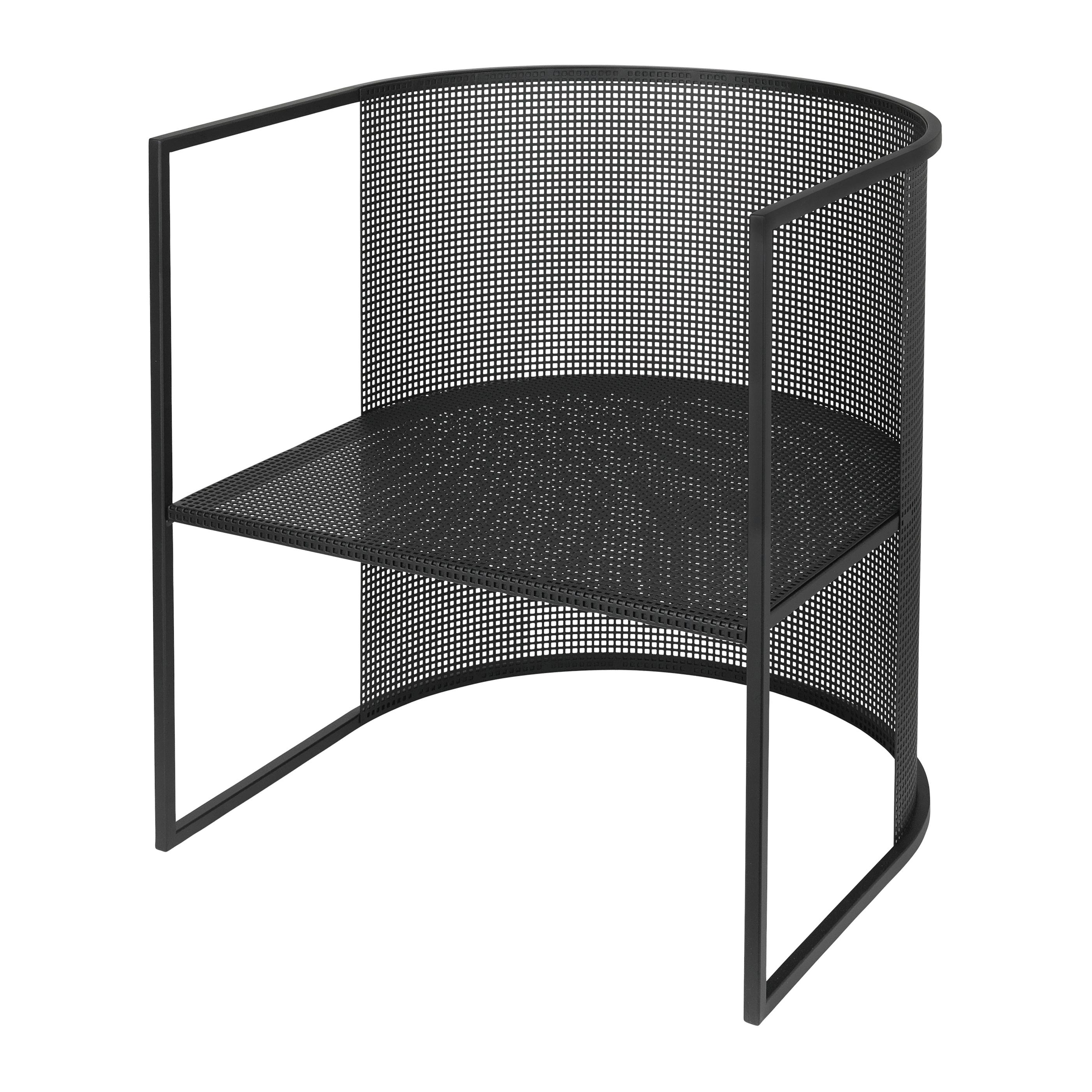 Black steel Bahaus lounge chair by Kristina Dam Studio
Materials: Black outdoor powder-coated steel
Dimensions: 67 x 63 x 64 cm

*Safe to use outdoor.

Kristina Dam graduated from The Royal Danish School of Fine Arts, Architecture and Design in