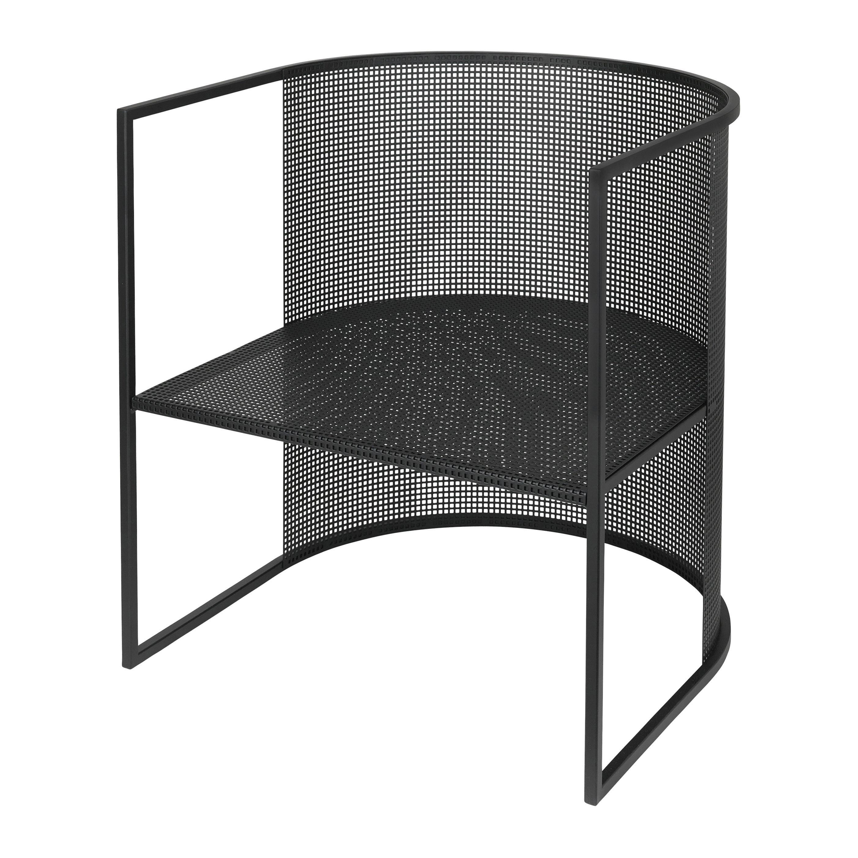 Black Steel Bahaus Lounge Chair by Kristina Dam Studio For Sale