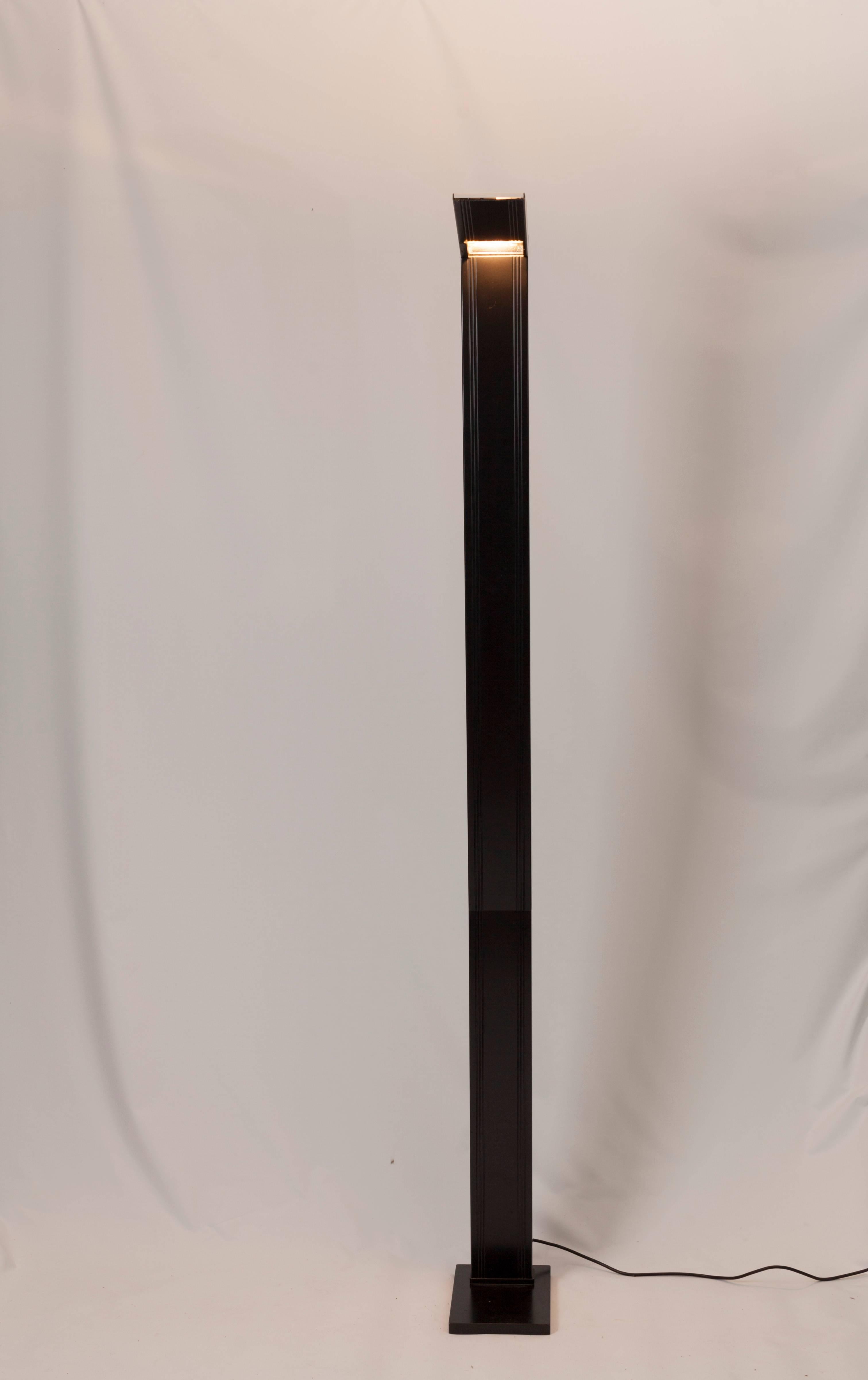 Black Steel Floor Lamp Marked 