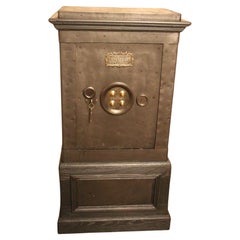 Black Steel, Iron and Wood Safe with All Keys and Working Combination by Allard