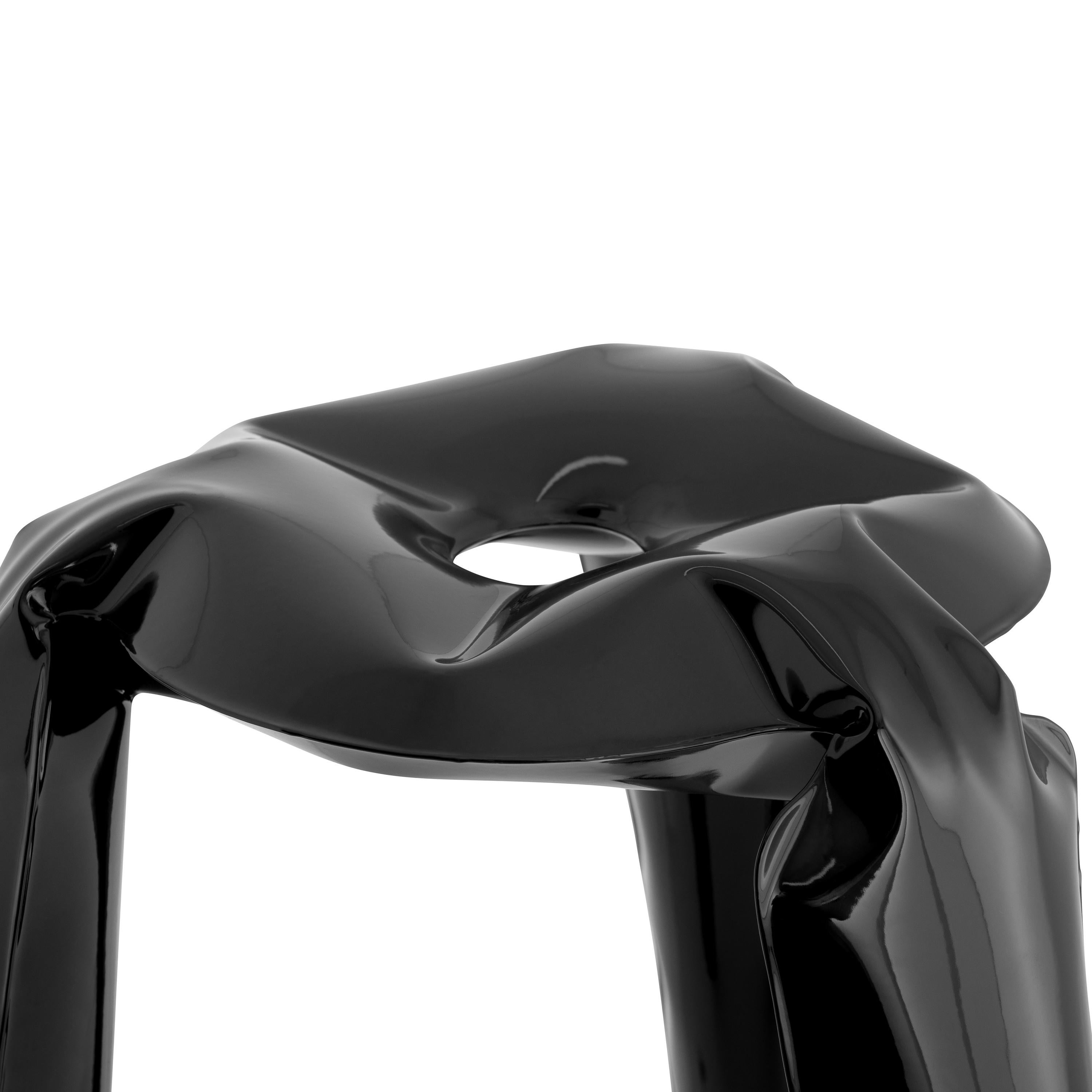 Polish Black Steel Kitchen Plopp Stool by Zieta