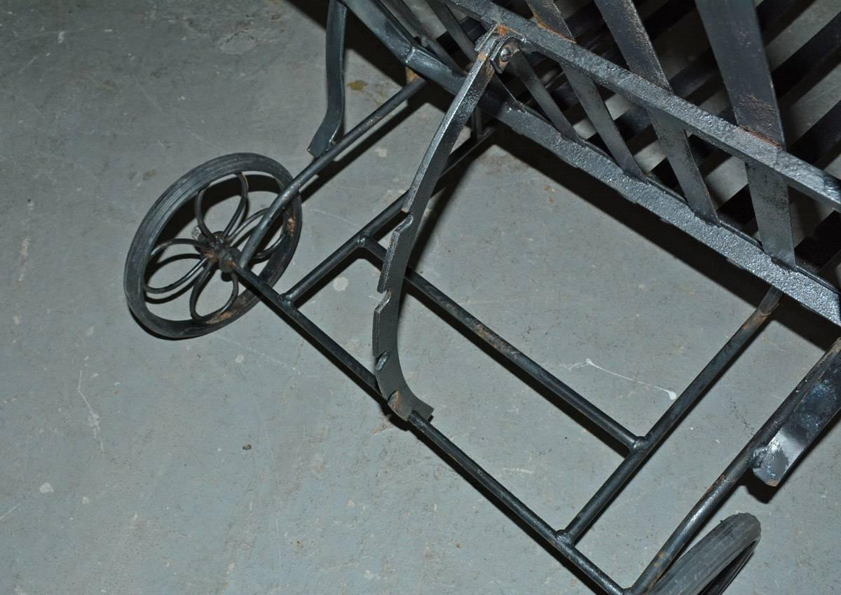 Black Steel Patio Chaise Longue 2