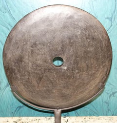Black Stone Disc Sculpture, China, Contemporary