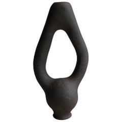 Black Stoneware Ceramic Sculpture Handmade by Abid Javed