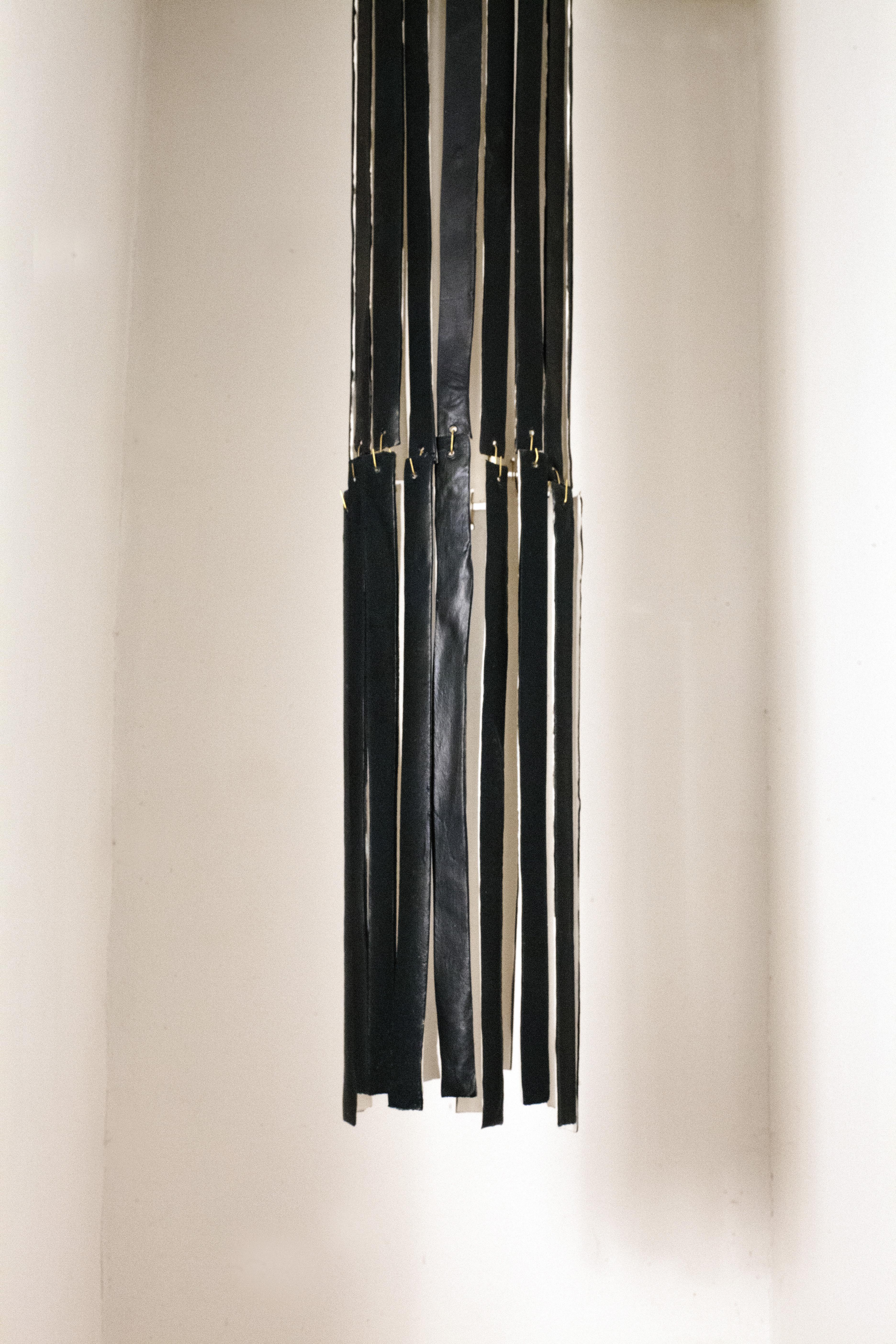 Danish Black Stoneware Chandelier I by Christine Roland For Sale