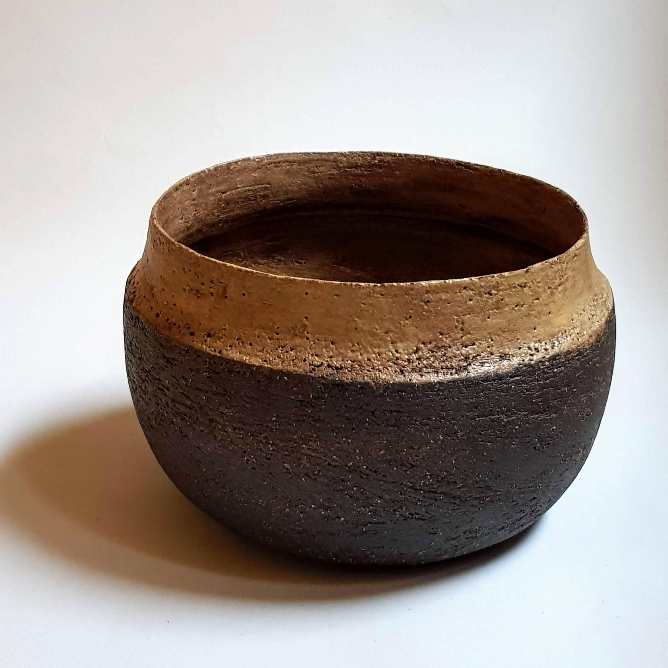 Contemporary Black Stoneware Dinos Vase by Elena Vasilantonaki For Sale