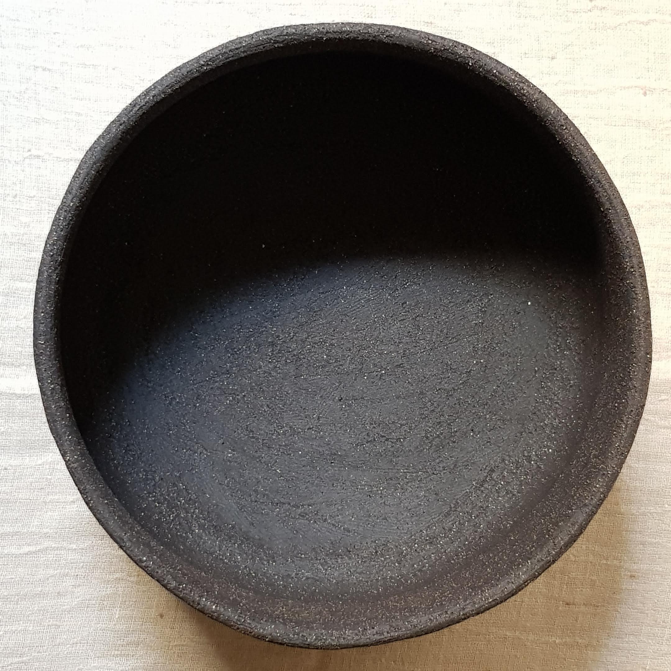 Black Stoneware Lekanida Vase by Elena Vasilantonaki For Sale 1