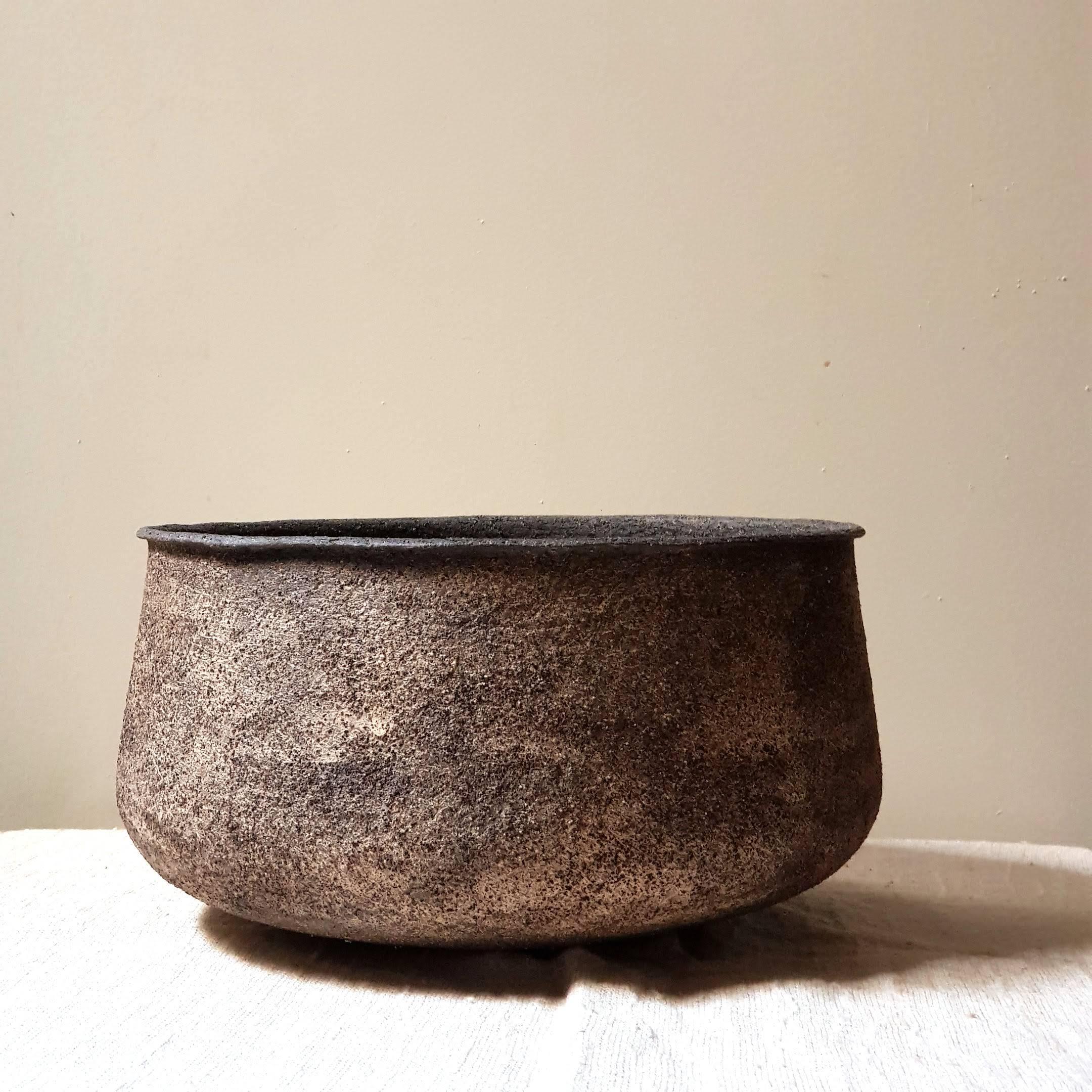 Black Stoneware Lekanida Vase by Elena Vasilantonaki For Sale 2