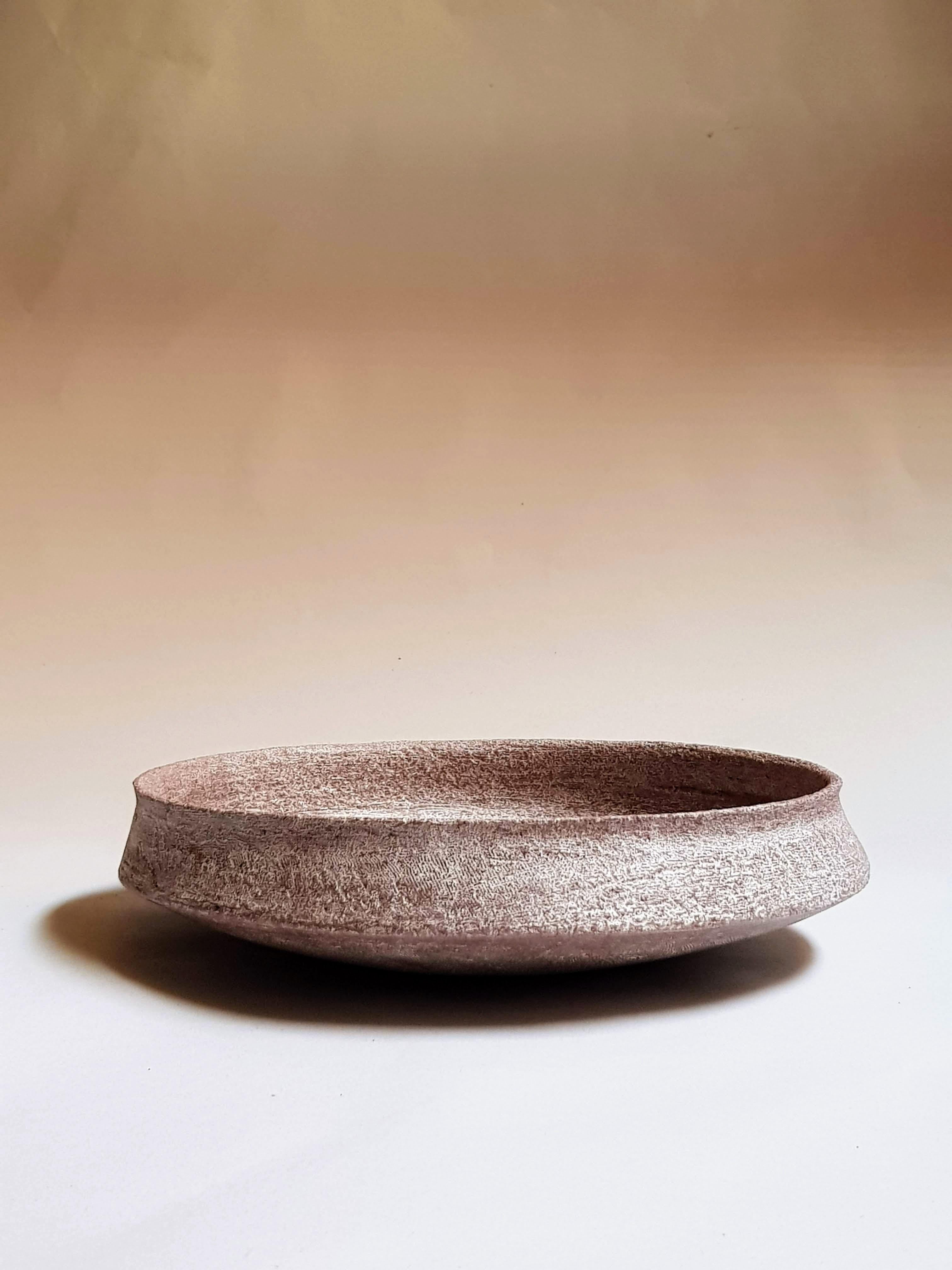 Black Stoneware Phiale Plate by Elena Vasilantonaki For Sale 7