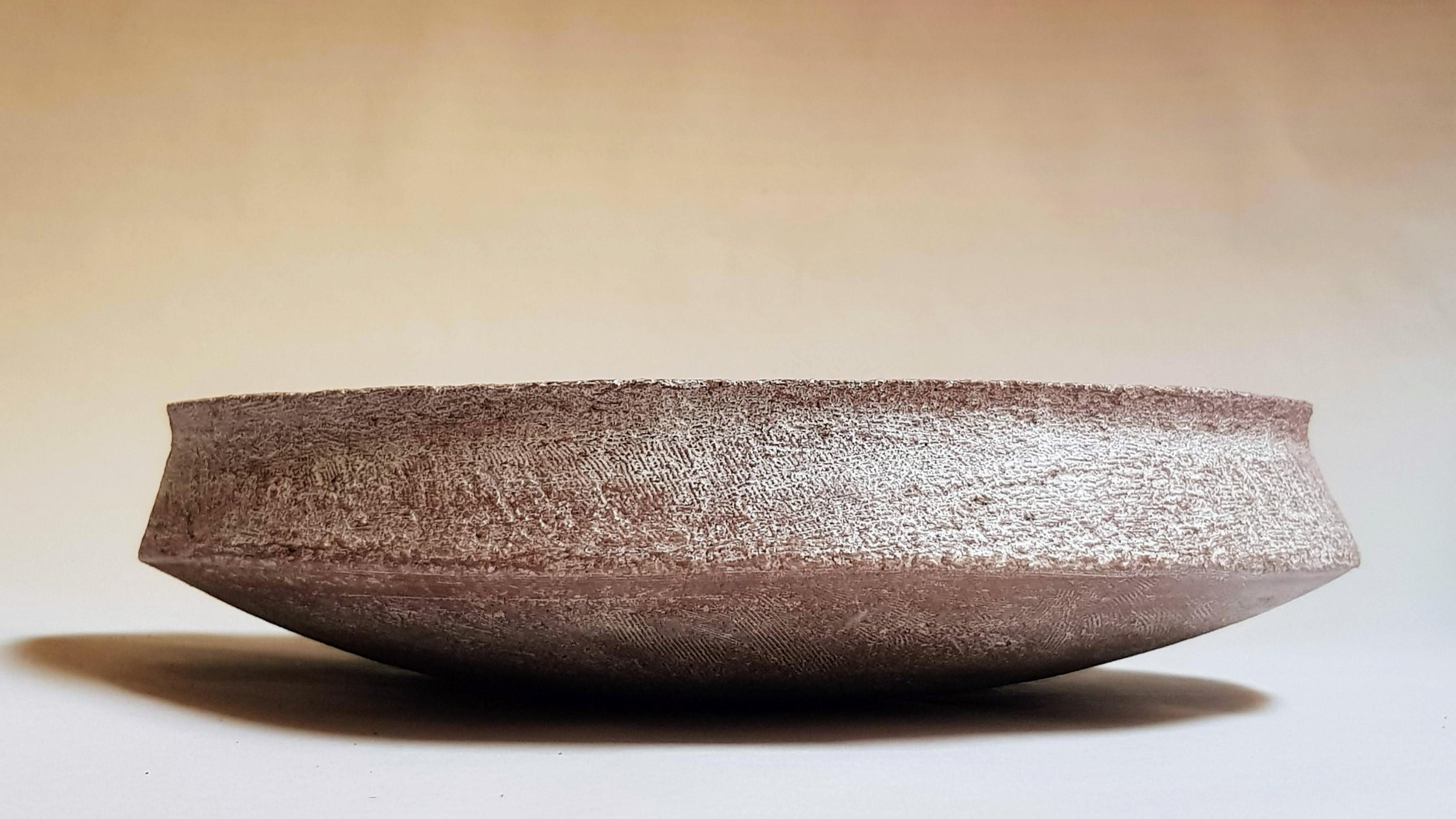 Black Stoneware Phiale Plate by Elena Vasilantonaki For Sale 8