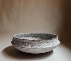 Black Stoneware Phiale Plate by Elena Vasilantonaki