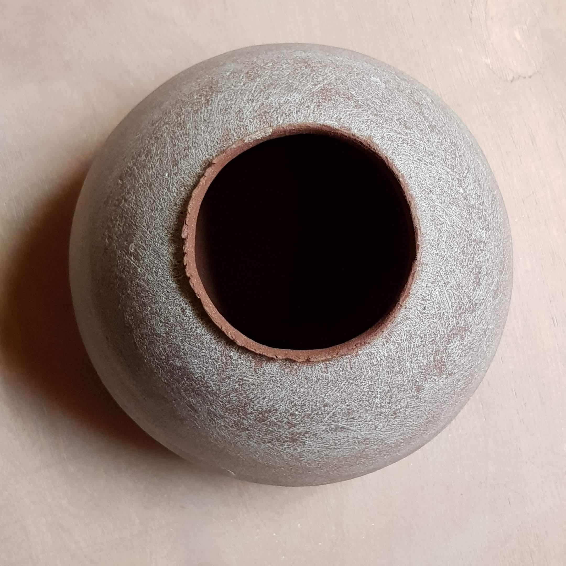 Black Stoneware Psykter Vase by Elena Vasilantonaki For Sale 12