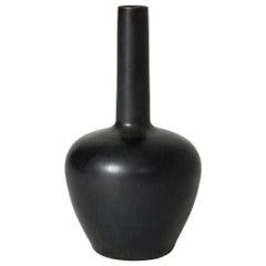 Black Stoneware Vase by Carl-Harry Stålhane