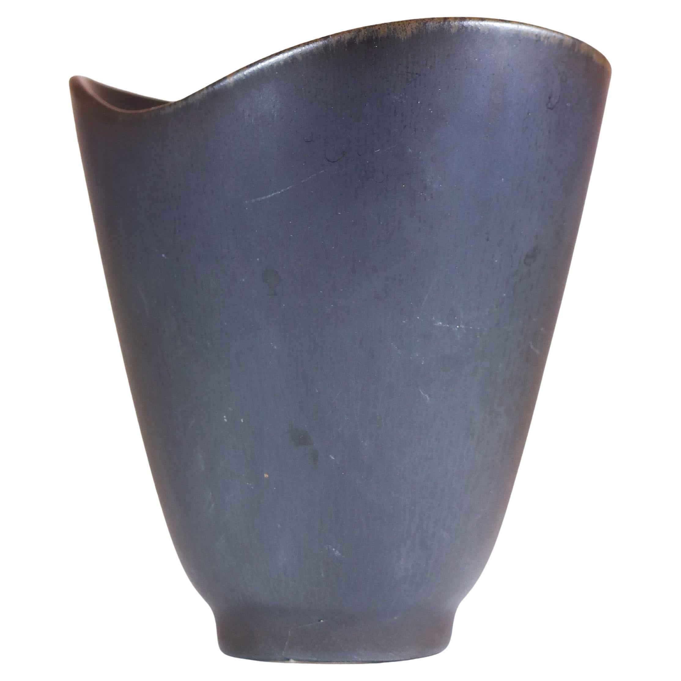 Vaso in stonware nero - Carl-Harry Stålhane - Rörstrand Midcentury Modern