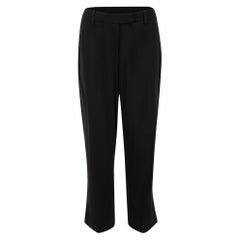 Pantalon noir à jambes droites et poignets boutonnés Taille M