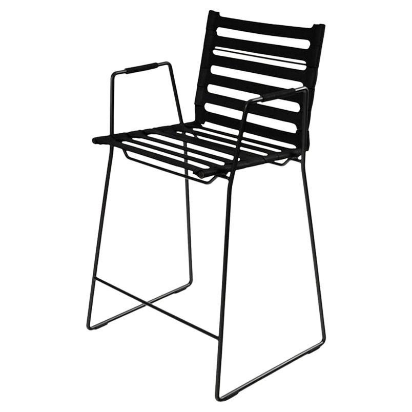 Black Strap Bar Chair by OxDenmarq For Sale