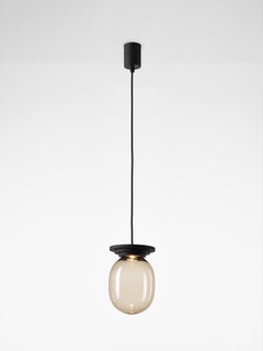 Black Stratos Big Capsule Pendant Light by Dechem Studio