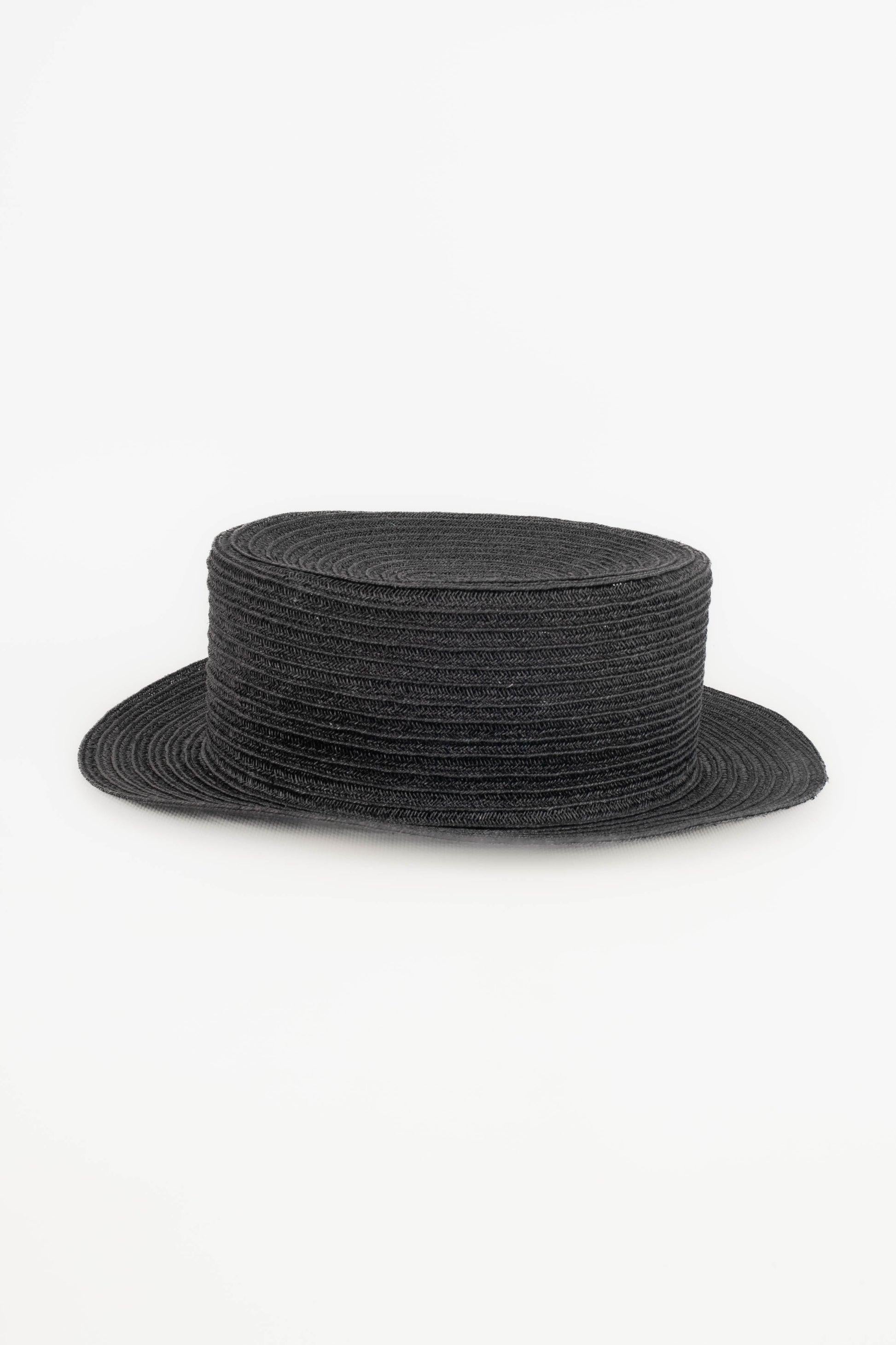 Nero Cappello di paglia nero in vendita