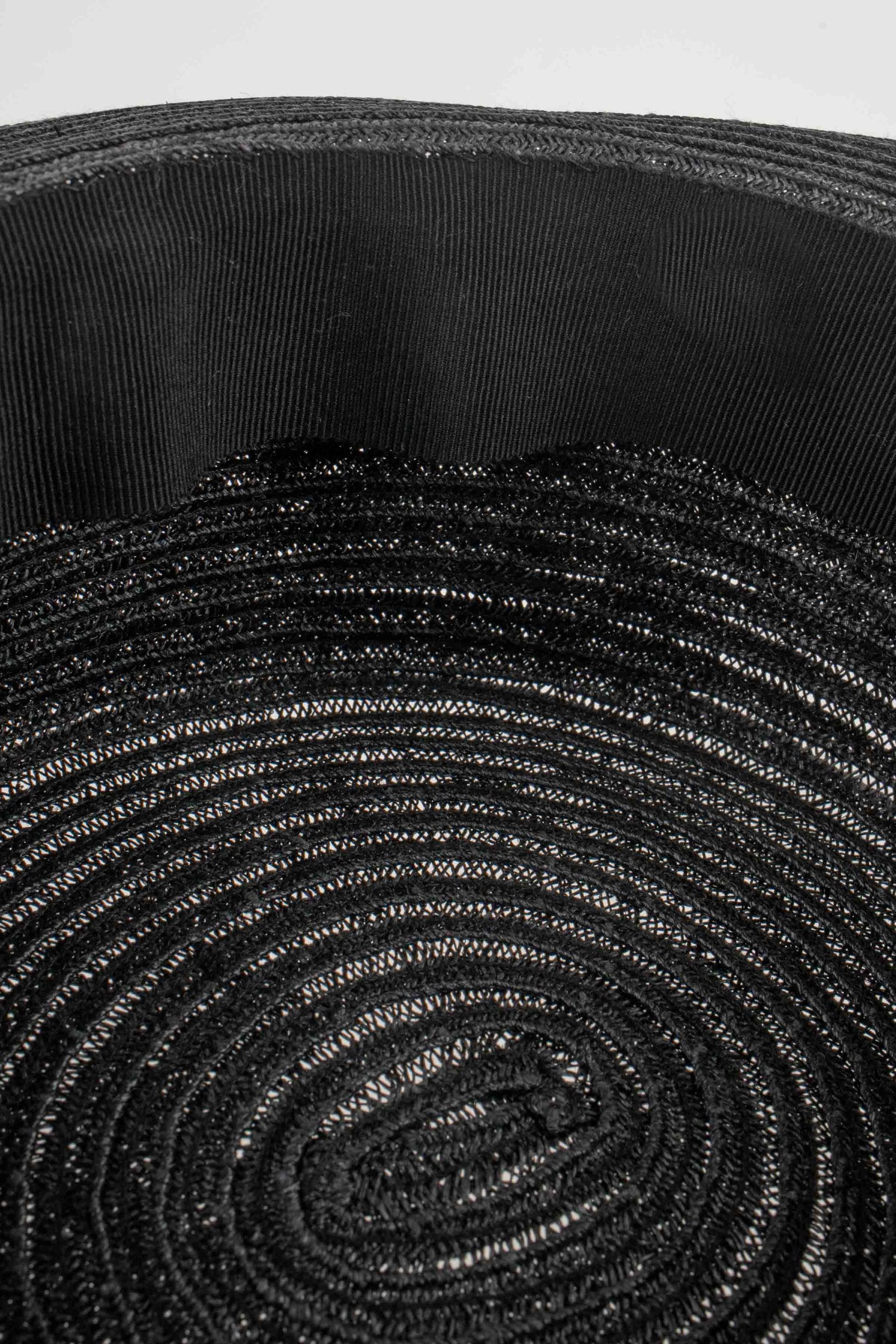 Cappello di paglia nero in vendita 1