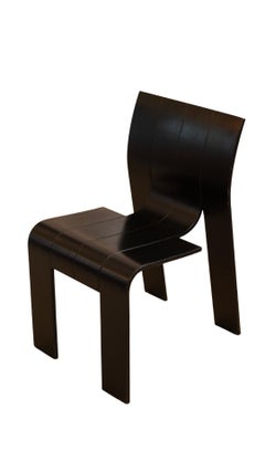 Schwarze Streifensessel von Gijs Bakker für Castelijn (6er Set)
