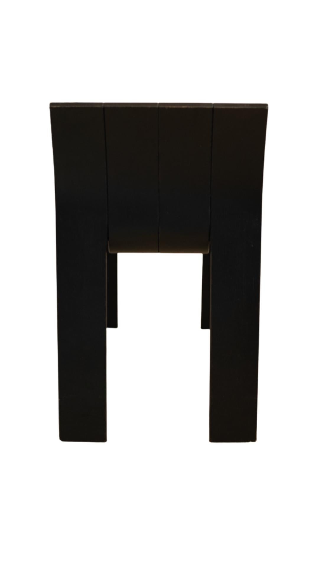 Post-Modern Black Strip Chairs by Gijs Bakker for Castelijn (Set of 6) For Sale