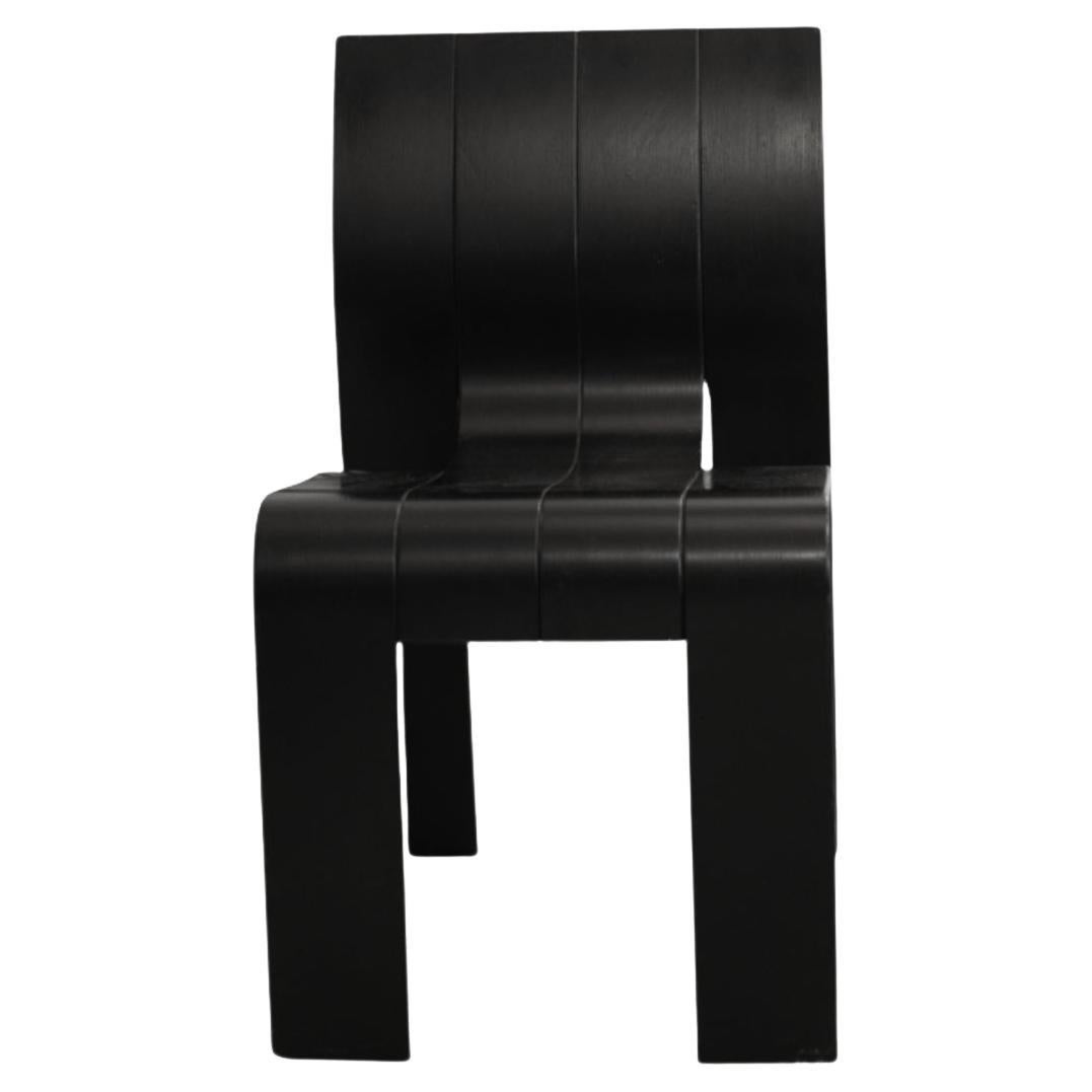 Black Strip Chairs by Gijs Bakker for Castelijn (Set of 6) For Sale