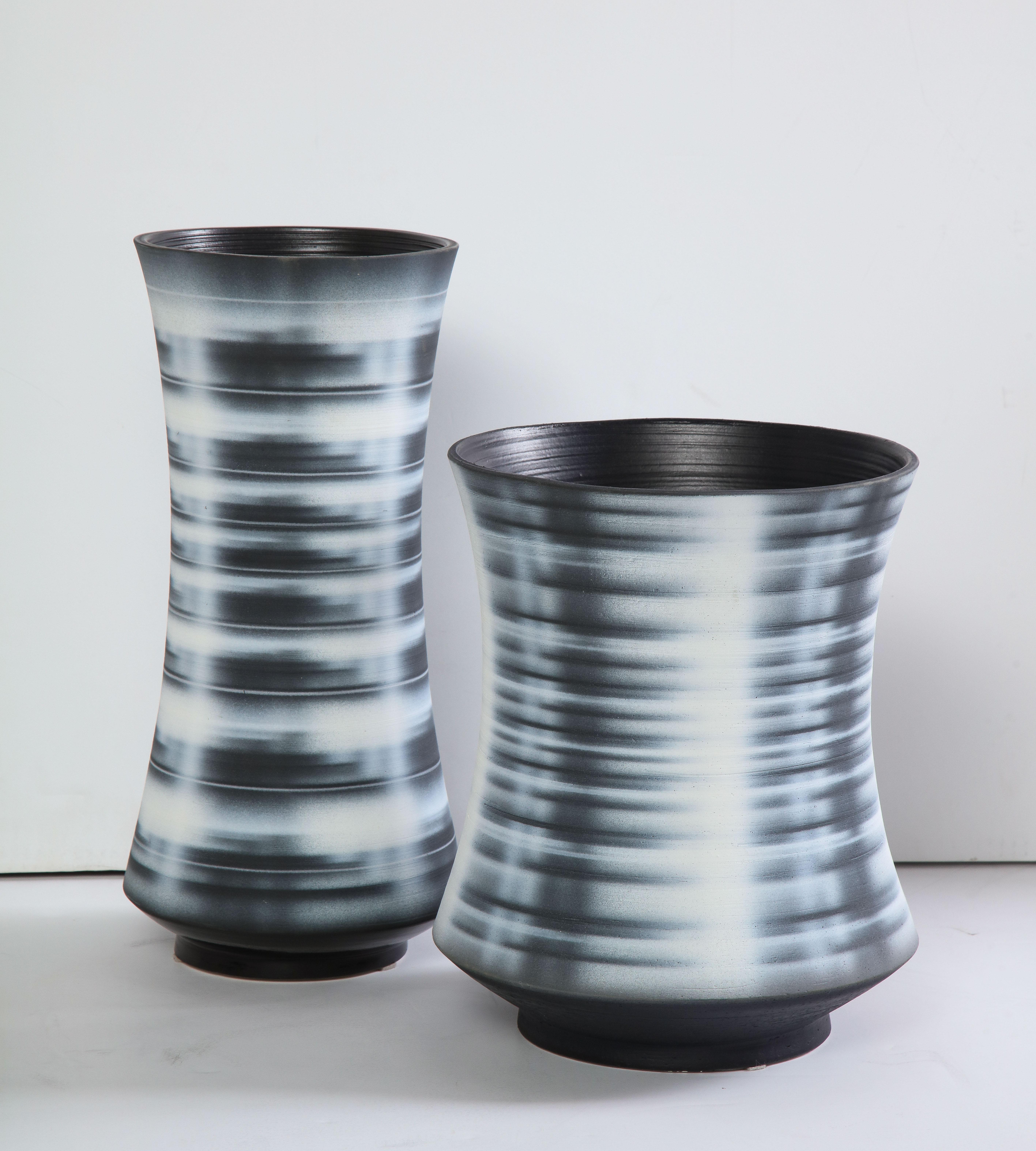 Black Striped Vessel 'Tall' 4