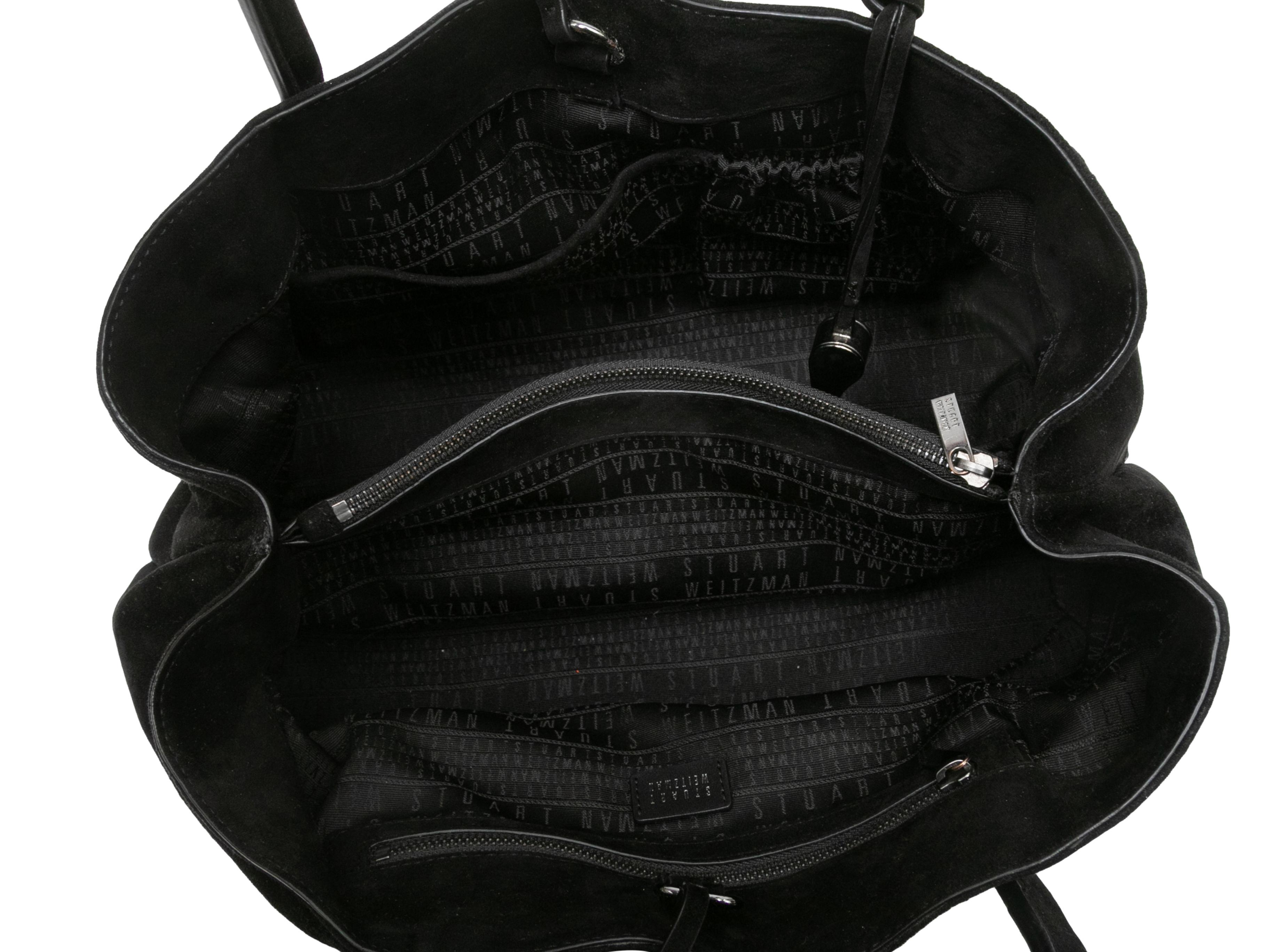 Black Stuart Weitzman Suede Shoulder Bag 1