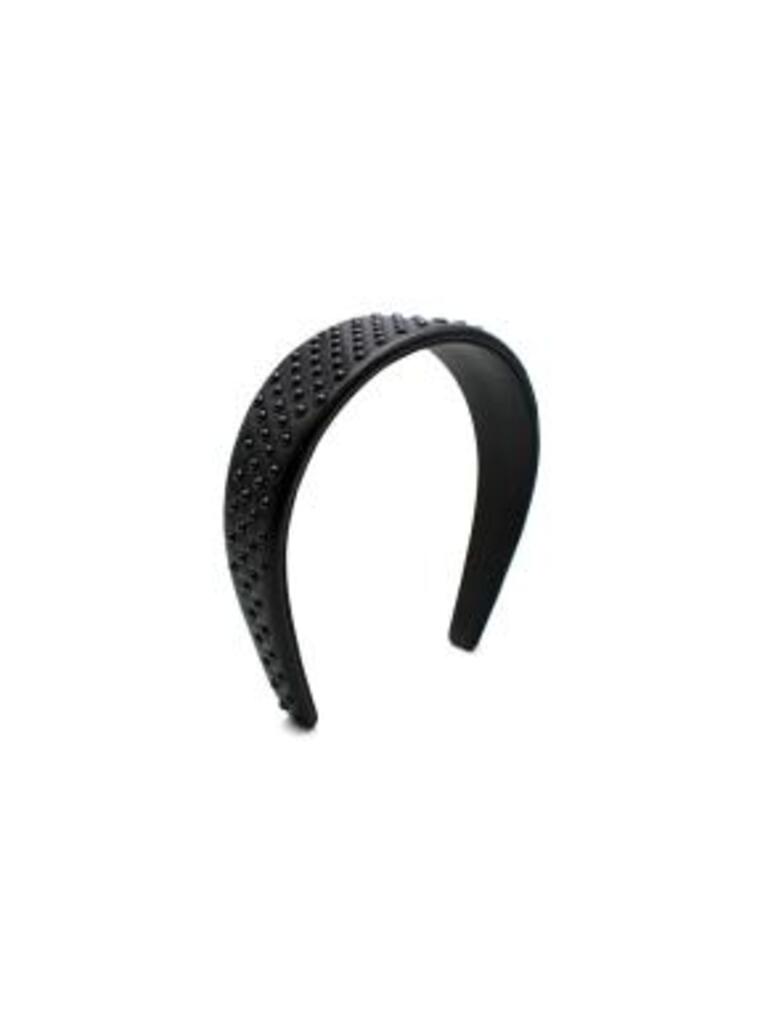 Black Studded Leather Hairband For Sale