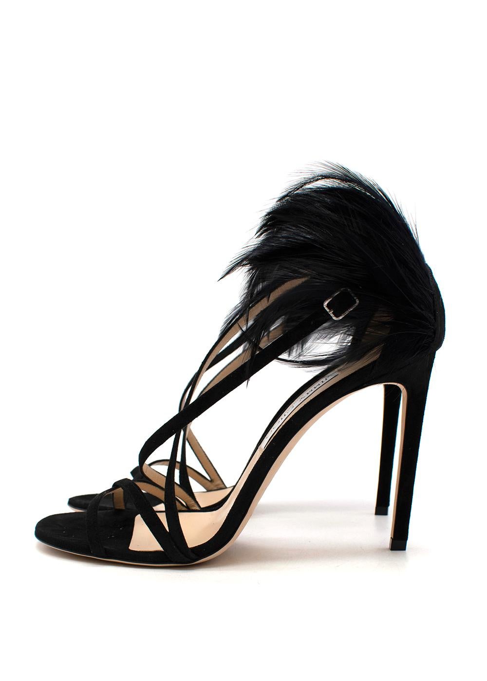 feather heels black