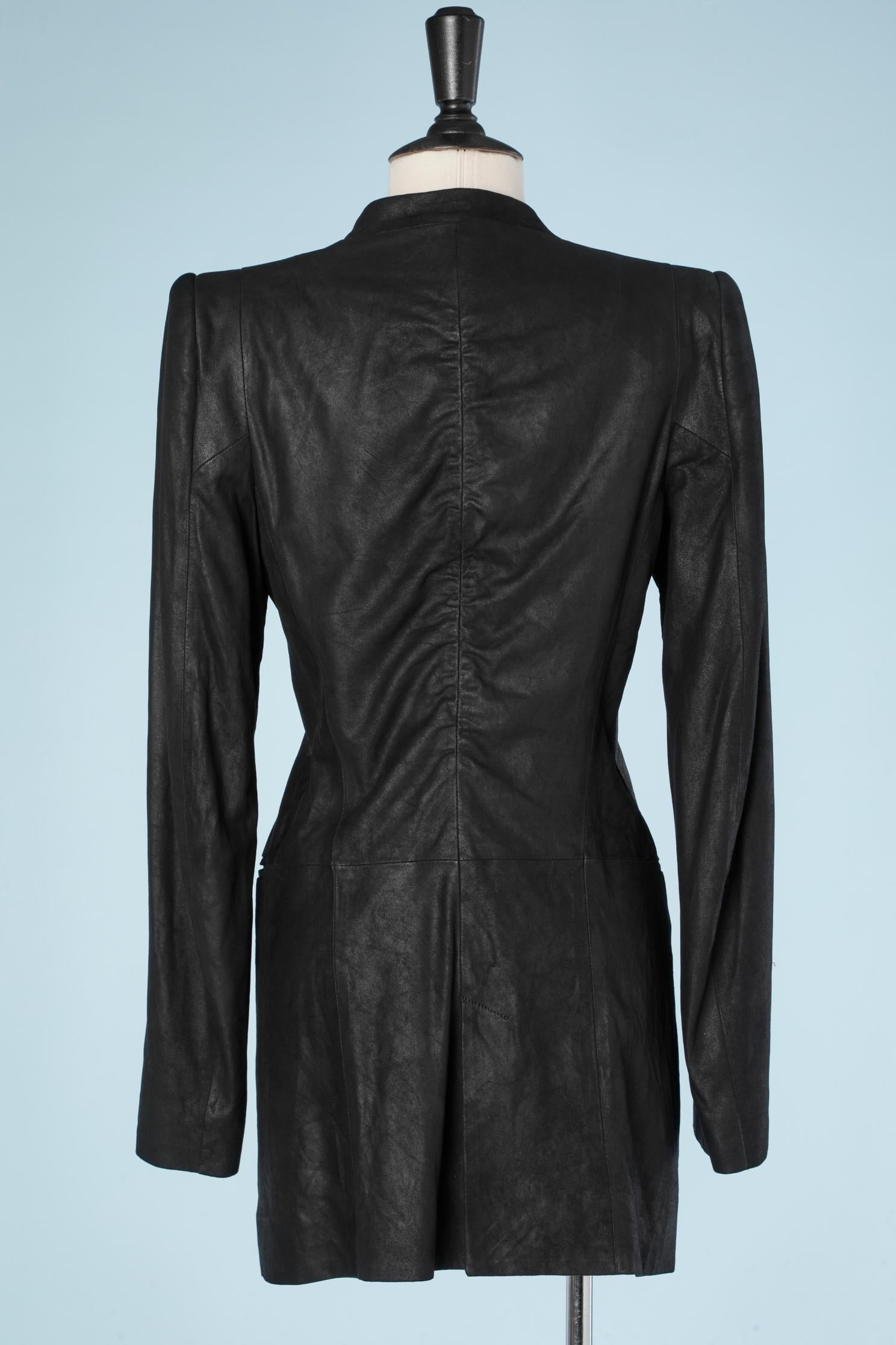 Women's or Men's Black suede jacket Ann Demeulemeester 