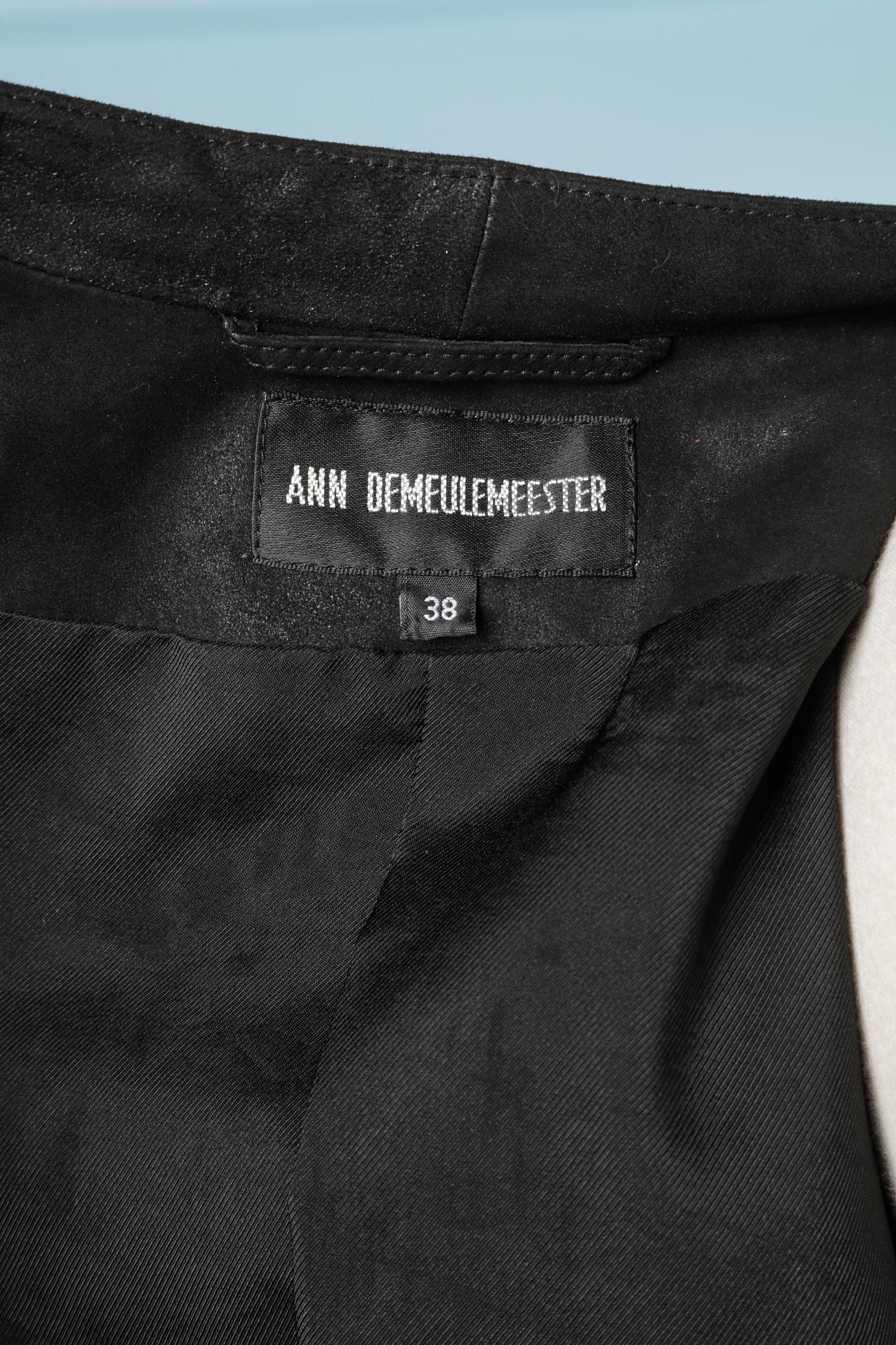 Black suede jacket Ann Demeulemeester  1