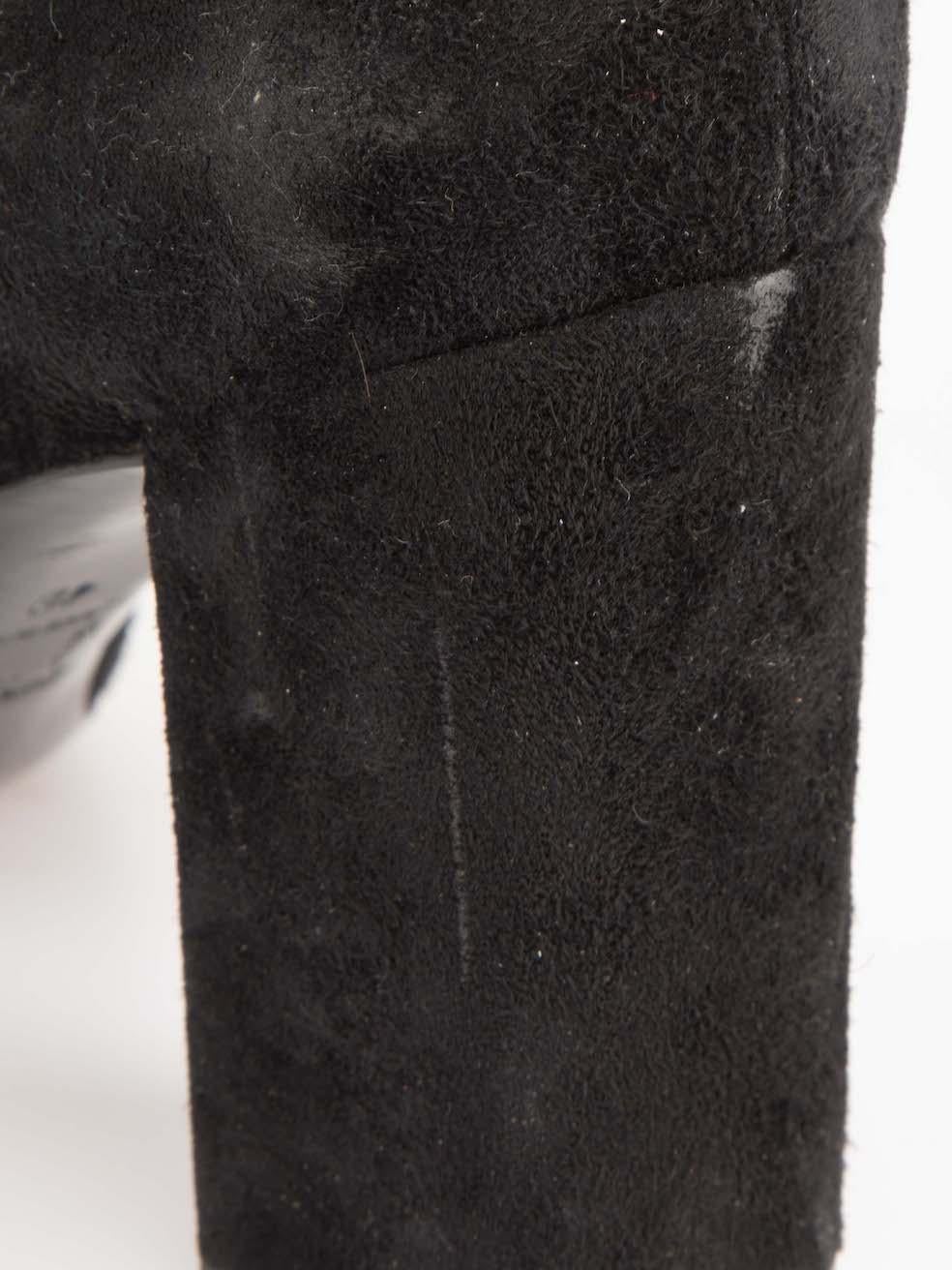 Saint Laurent Black Suede Lace-Up Boots Size IT 40 For Sale 1