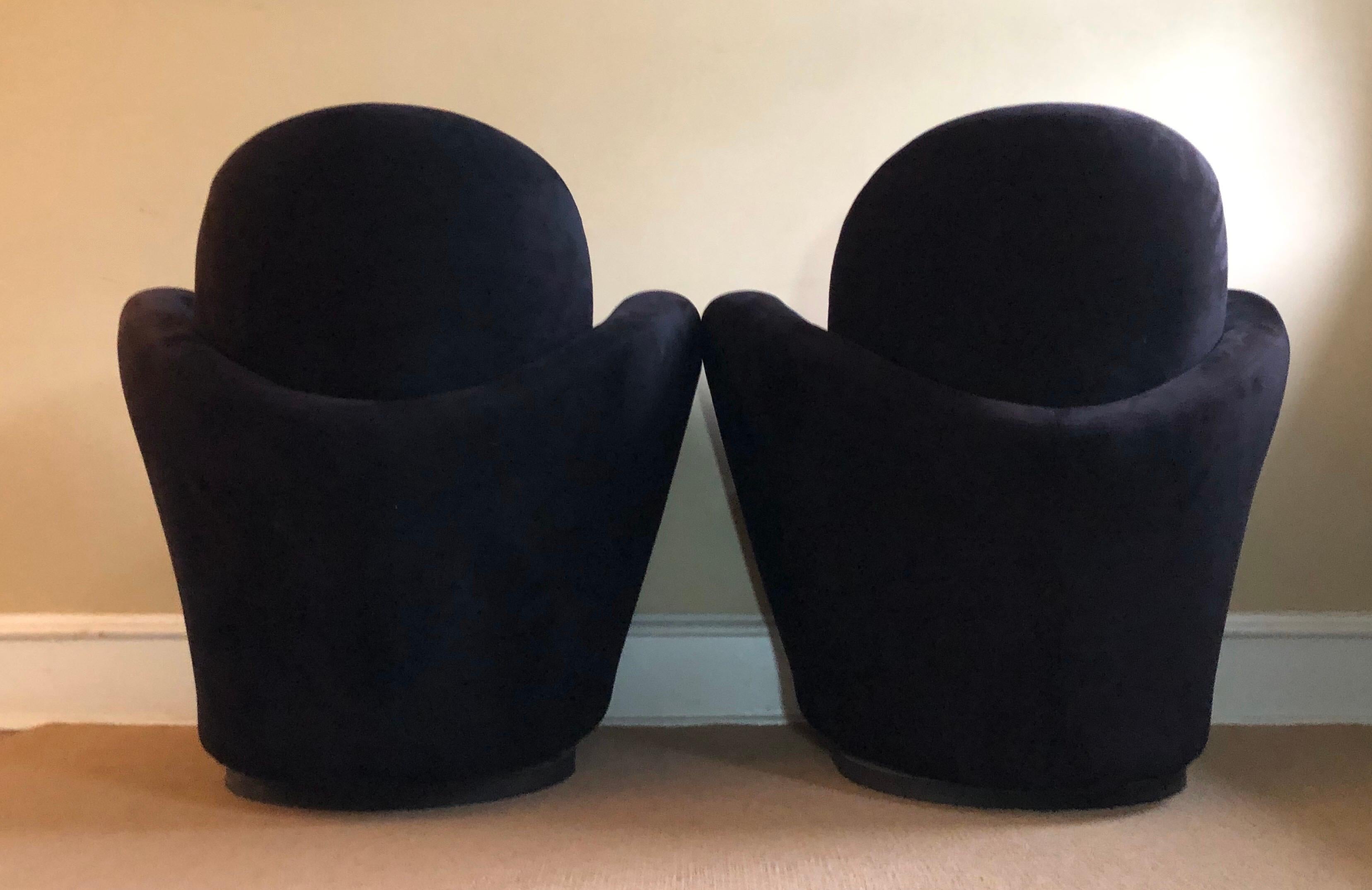 black suede chairs