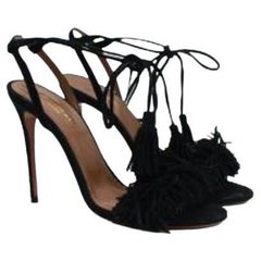 Black suede Wild Thing heeled sandals