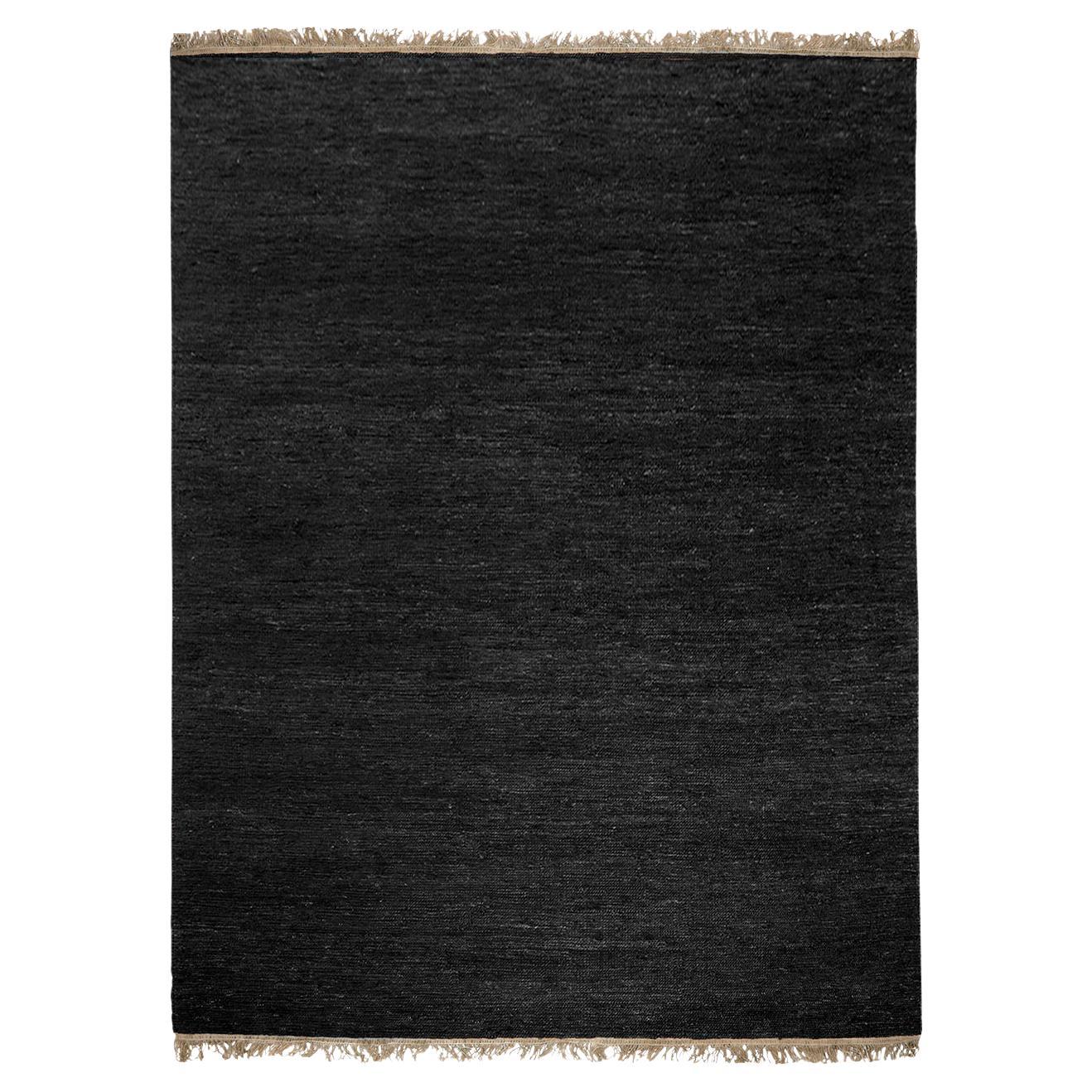 Black Sumace Carpet with Fringes by Massimo Copenhagen For Sale