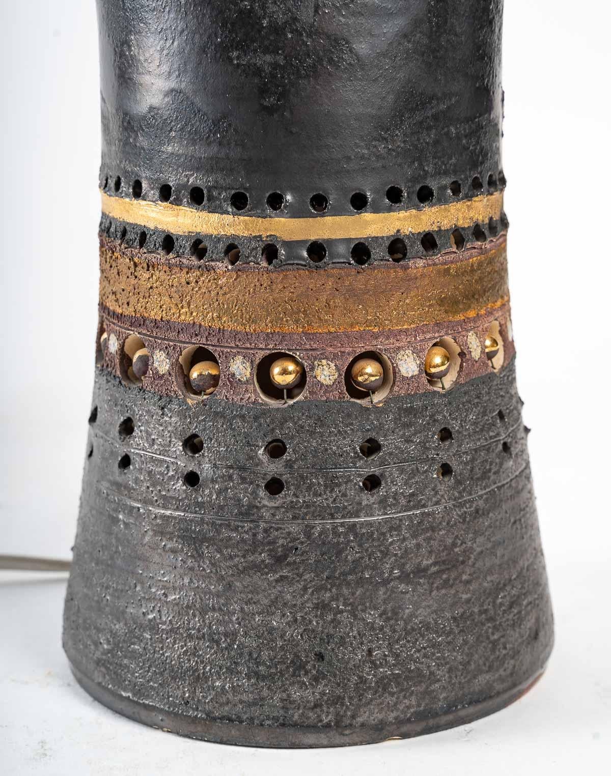 20th Century Black Sun Lamp by Georges Pelletier