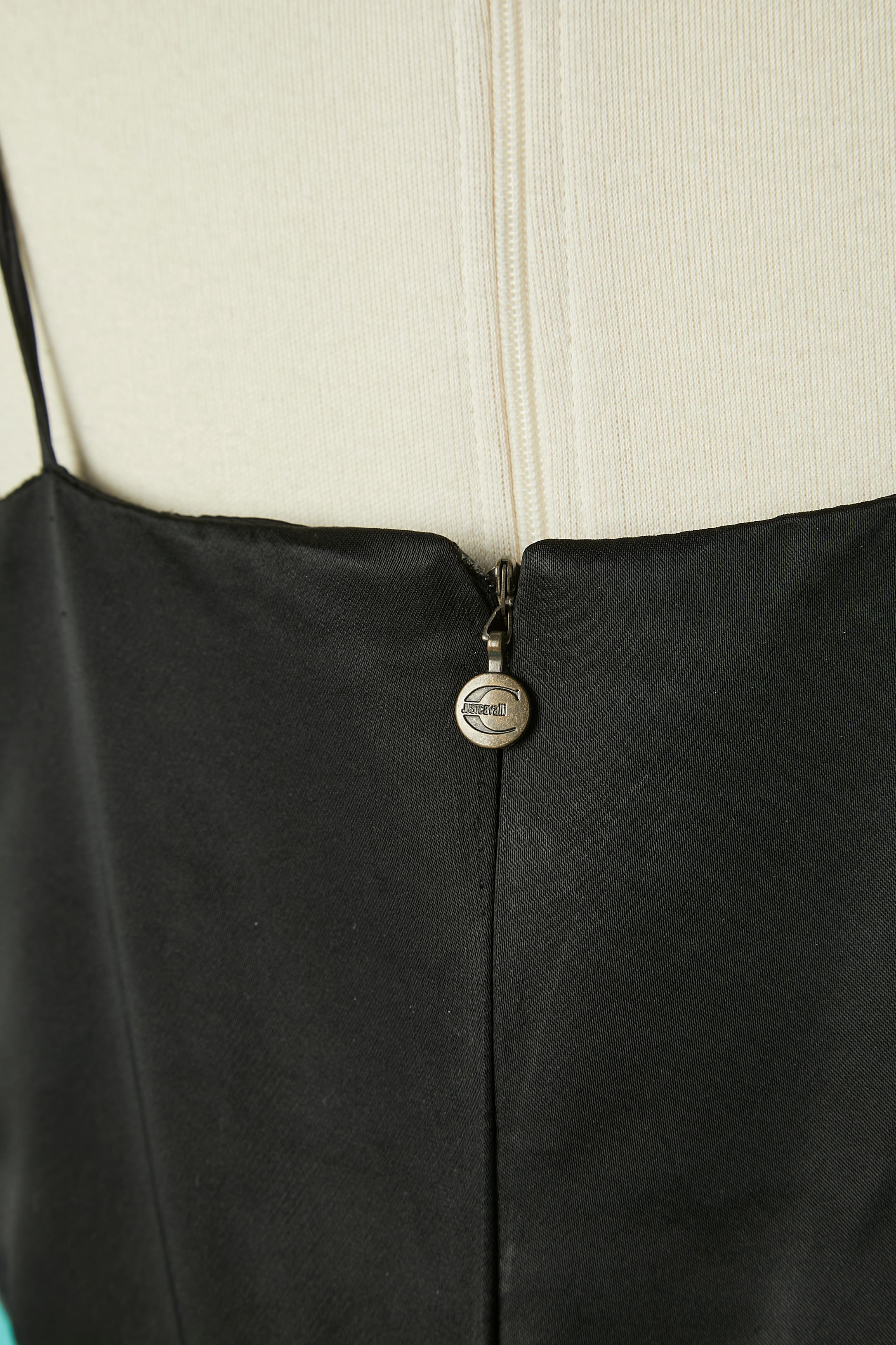 Black sun-pleat jacket and evening dress ensemble Just Cavalli  For Sale 10