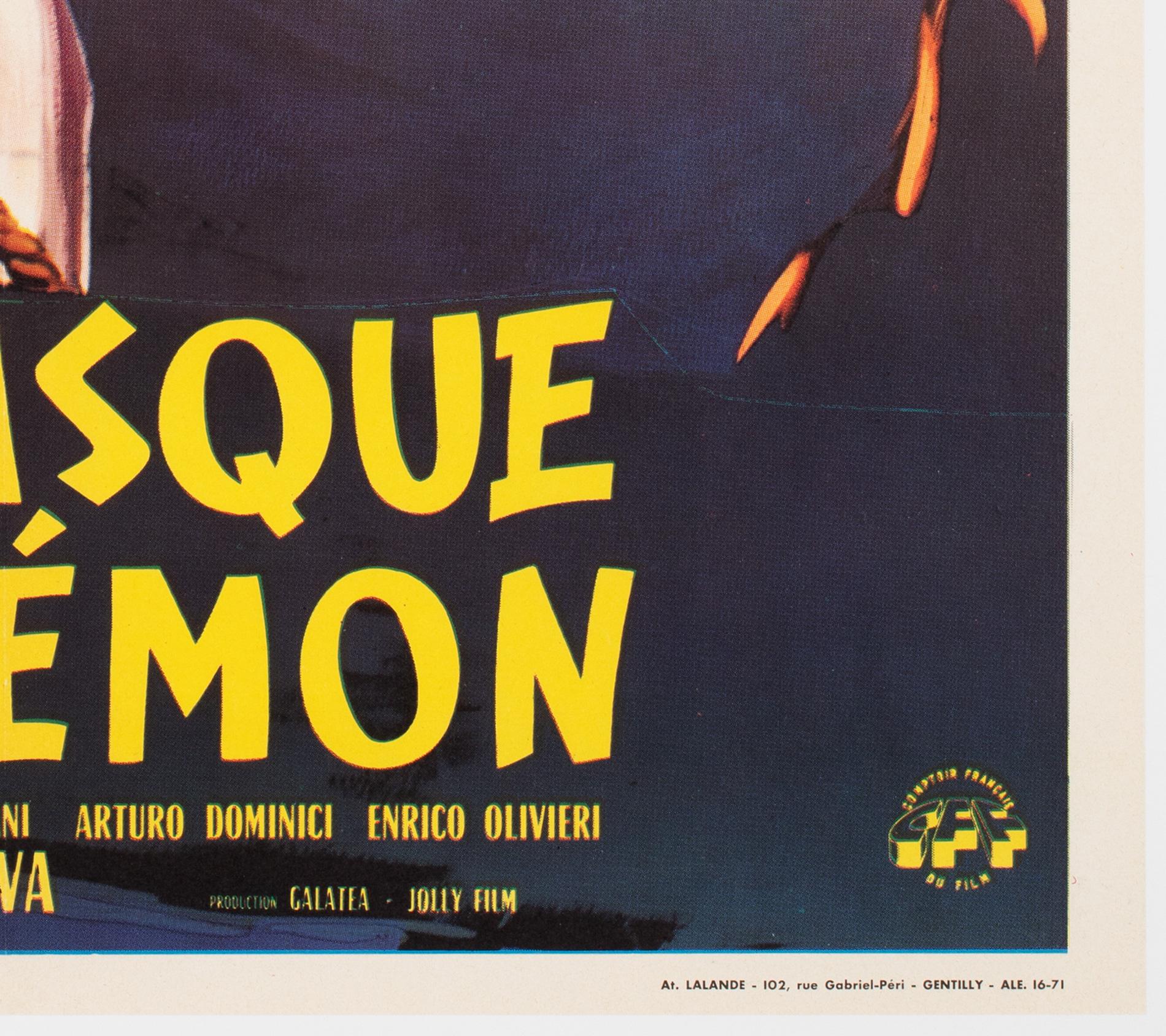 Black Sunday 1961 French Moyenne Film Poster For Sale 3