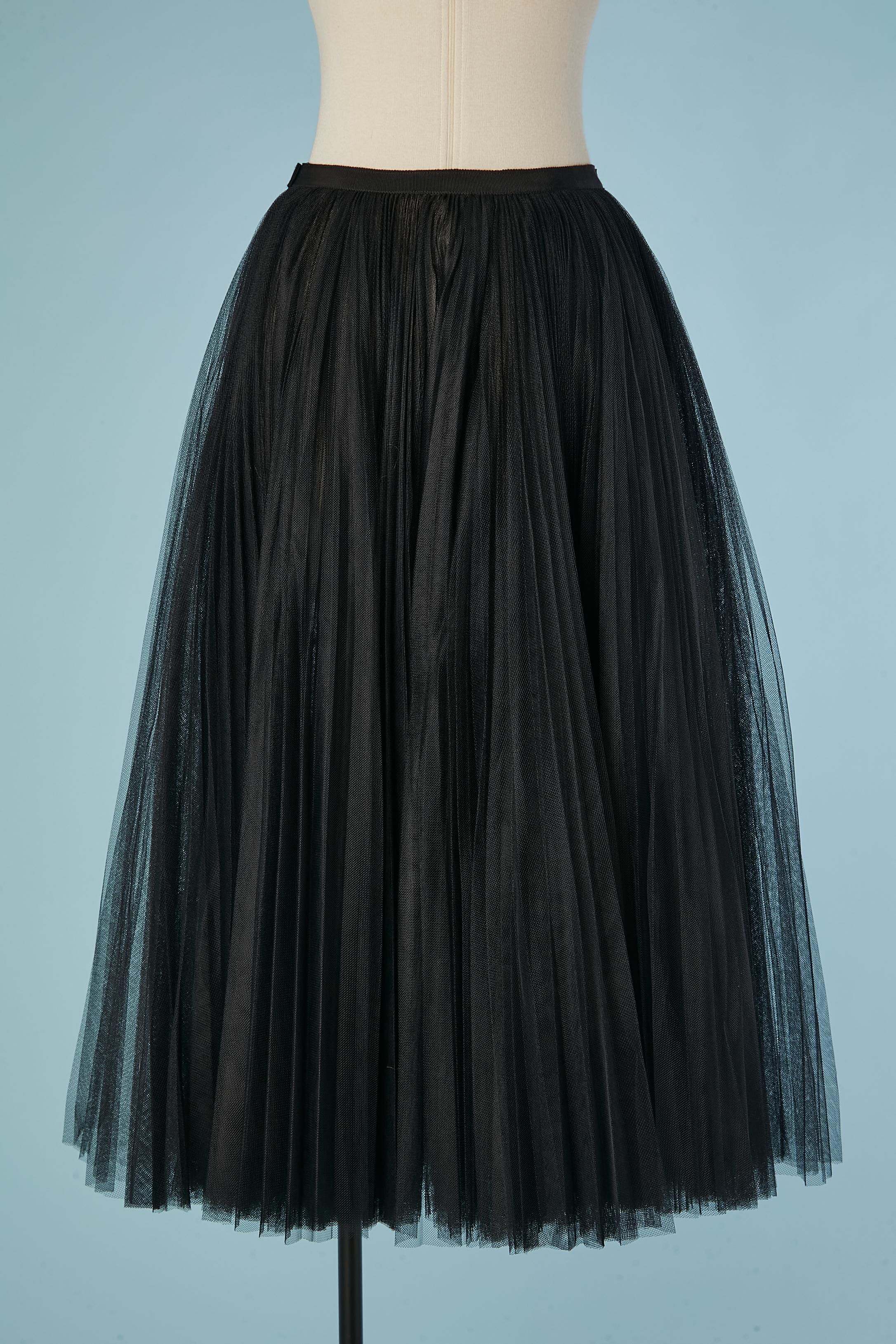 Donna Gonna a pieghe Sunray nera CHRISTIAN DIOR in vendita