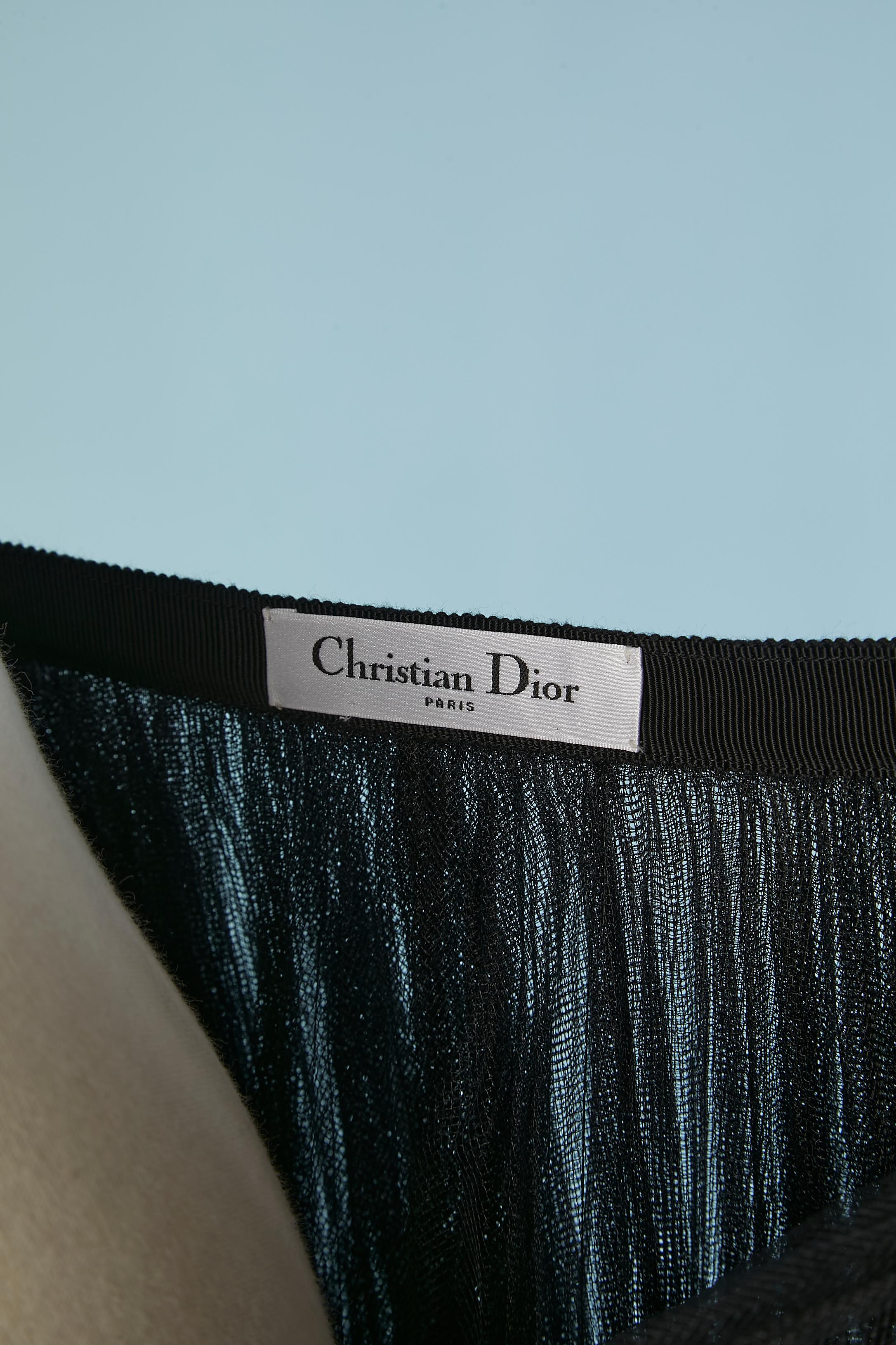 Gonna a pieghe Sunray nera CHRISTIAN DIOR in vendita 1