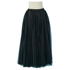 Black Sunray pleated tulle skirt CHRISTIAN DIOR