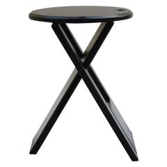Black Suzy Folding Stool by Adrian Reed for Princes Design Works